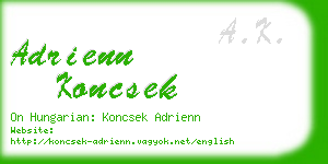 adrienn koncsek business card